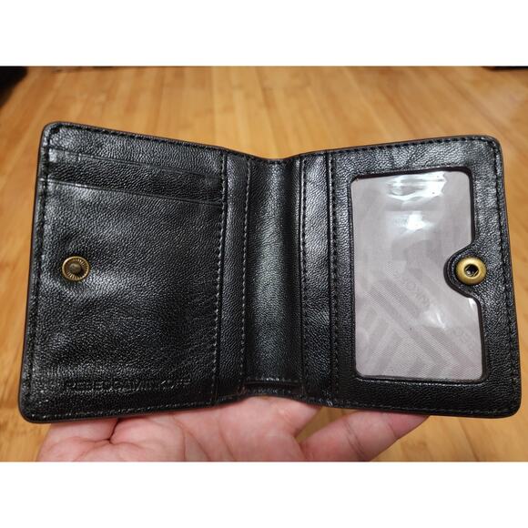 Rebecca Minkoff Women's Small Square Wallet Gray Leather Studs Bifold Zip Card - Picture 4 of 14